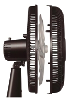 Ventilador de Mesa Turbo 30cm 6 Pás Silencioso Preto e Cinza 3 Velocidades Inclinável Potente Mondial