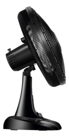 Ventilador de Mesa Turbo 30cm 6 Pás Silencioso Preto e Cinza 3 Velocidades Inclinável Potente Mondial