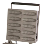 Croydon CRPP Máquina De Crepe No Palito Profissional 10 Cavidades Cor Inox Preto Vermelho