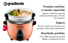 Panela Risoteira Gradiente Multiuso Com Vaporeira Allday Cor Cobre PGPM172 Frequência 60Hz