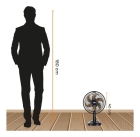 Ventilador De Mesa 30cm Turbo Preto/bronze Ventimais Cor Da Estrutura Preto Cor Das Pás Bronze Material Das Pás Plástico Quantidade De Pás 6