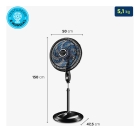 Ventilador De Coluna Super Turbo Mondial Vtx-40c-crystal 8 astas Diâmetro 40 cm