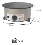 Chapa Crepe Francês Redonda Elétrica Prkf-101er Progas