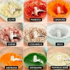 Processador De Alimentos Manual A Corda 3 Laminas De Inox Cor Vermelho