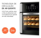 Fritadeira Air Fryer Forno Oven 12l Mondial Afo-12l-bi Preto/inox 2200w