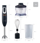 Mixer E Processador Mallory Trikxer Chefpro 500w Black Inox Cor Preto