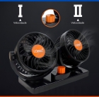 Mini Ventilador De Carro Caminhão Duplo 12v Painel Estrutura Preto Pás Preto Diâmetro 10 cm Material das pás Plástico Quantidade de pás 5 110V/220V