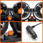 Mini Ventilador De Carro Caminhão Duplo 12v Painel Estrutura Preto Pás Preto Diâmetro 10 cm Material das pás Plástico Quantidade de pás 5 110V/220V