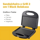 Sanduicheira Grill 2 Em 1 Lanche Chapa Tostex Misteira Belakaza 800w Cor Preto