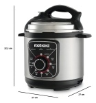 Panela De Press&atilde;o El&eacute;trica Itatiaia Essencial 3l 700w Inox Preto