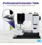 Máquina de costura portátil Wallecom para iniciantes com. Cor Preto e branco