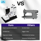 Máquina de costura portátil Wallecom para iniciantes com. Cor Preto e branco