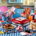 Máquina Para Waffle Retrô Party Time Vermelha Ariete Cor Vermelho