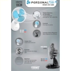 Ventilador De Mesa E Parede Personal Fan Fame 20w Preto 3 Pás Diâmetro 18cm