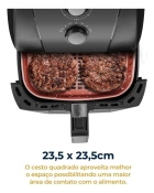 Air Fryer Britânia 5,5l Antiaderente Redstone 1500w BFR50 Cor Preto