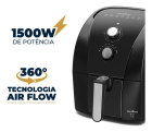 Air Fryer Brit&acirc;nia 5,5l Antiaderente Redstone 1500w BFR50 Cor Preto