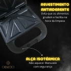 Sanduicheira Eletrica Inox Grill Antiaderente 2 X 1 Obsedo Cor Preto