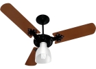Ventilador Teto Ventura 3 Pás 3 Velocidades Ventidelta Estrutura Preto Pás Mogno Diâmetro 95 " Frequência 50 Hz Material das pás MDF