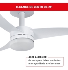 Ventilador Teto Arno Branco 3 Pás Contro. Remoto Vx13