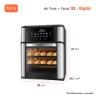 Fritadeira Air Fryer Forno Oven 12L, Mondial, 2000W - AFON-12L-BI