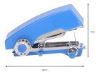 Mini Máquina Costura Manual Portátil De Mão Doméstica Viagem Cor Azul