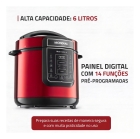 Panela De Pressão Elétrica Digital 6l Mondial Vermelho Pe-60-6l-I