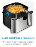 Fritadeira El&eacute;trica Chrome Fry Inox Elgin 8l Airfryer