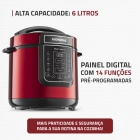 Panela De Pressão Elétrica Digital 6l Mondial Vermelho Master Cooker