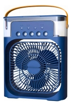 Ventilador Umidifcador Ar Condicionado De Mesa Led Usa Gelo Estrutura Azul Pás Azul Diâmetro 25 Cm Material Das Pás Plástico Quantidade De Pás 3