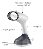 Ferro Vertical Vaporizador Portátil Amvox Af 006 Cor Branco