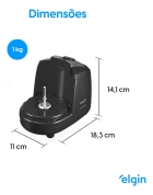 Mini Processador Elgin Turbo Press 150w Preto 110v Preto