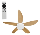 Ventilador De Teto Selene 5 Pás Inverter Estrutura Branco Pás Marrom Diâmetro 1042 Mm Frequência 50 Hz Material Das Pás Plástico