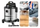 Aspirador de pó e água inox multiuso com soprador 20l 1200w turbo Vac Pgac200 Gradiente