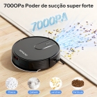 Robô Aspirador e Lavador Inteligente Ropvacnic S1 7000PA WiFi Automático Preto