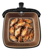 Fritadeira De Ar Paf90b 9l 2000w Cesto Quadrado Preto Philco