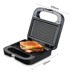 Sanduicheira E Grill Hq 750w Antiaderente Inx Hq-sg001 127v