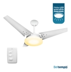 Ventilador de Teto Lustre Borda Infinita Pás MDF LED Amarelado 3000K Beltempo Mira