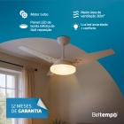 Ventilador de Teto Lustre Borda Infinita Pás MDF LED Amarelado 3000K Beltempo Mira