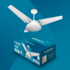 Ventilador de Teto Lustre Borda Infinita Pás MDF LED Amarelado 3000K Beltempo Mira