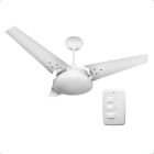 Ventilador de Teto Lustre Borda Infinita Pás MDF LED Amarelado 3000K Beltempo Mira