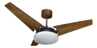 Ventilador De Teto Beltempo Mira Led 3000k Preto/imbuia Estrutura Preto Pás Imbuia Diâmetro 1.01 m Material das pás Madeira Quantidade de pás 3