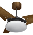 Ventilador De Teto Beltempo Mira Led 3000k Preto/imbuia Estrutura Preto Pás Imbuia Diâmetro 1.01 m Material das pás Madeira Quantidade de pás 3
