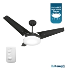Ventilador de Teto Lustre Borda Infinita Pás MDF LED Branco 6500K Beltempo Mira