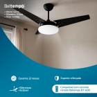 Ventilador de Teto Lustre Borda Infinita Pás MDF LED Branco 6500K Beltempo Mira