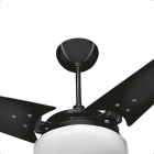 Ventilador de Teto Lustre Borda Infinita Pás MDF LED Branco 6500K Beltempo Mira