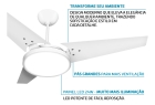 Ventilador De Teto Pás De Mdf Branco/Branco Led 3000k Maya Beltempo