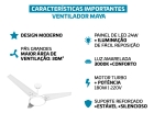 Ventilador De Teto Pás De Mdf Branco/Branco Led 3000k Maya Beltempo