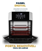 Air Fryer Oven Britânia 16l 4 Em 1 Porta Removível Baf16a