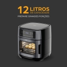 Fritadeira Elétrica Air Fryer Oven Black INOX WAP WAOD2 12 Litros 4 em 1 Porta com Abertura Lateral e Removível 1800W