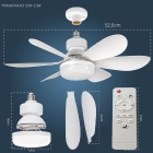 Ventilador De Teto Com Lâmpada Led E27 Flower Estrutura Branco Pás Branco Diâmetro 42 cm Material das pás Plástico Quantidade de pás 6